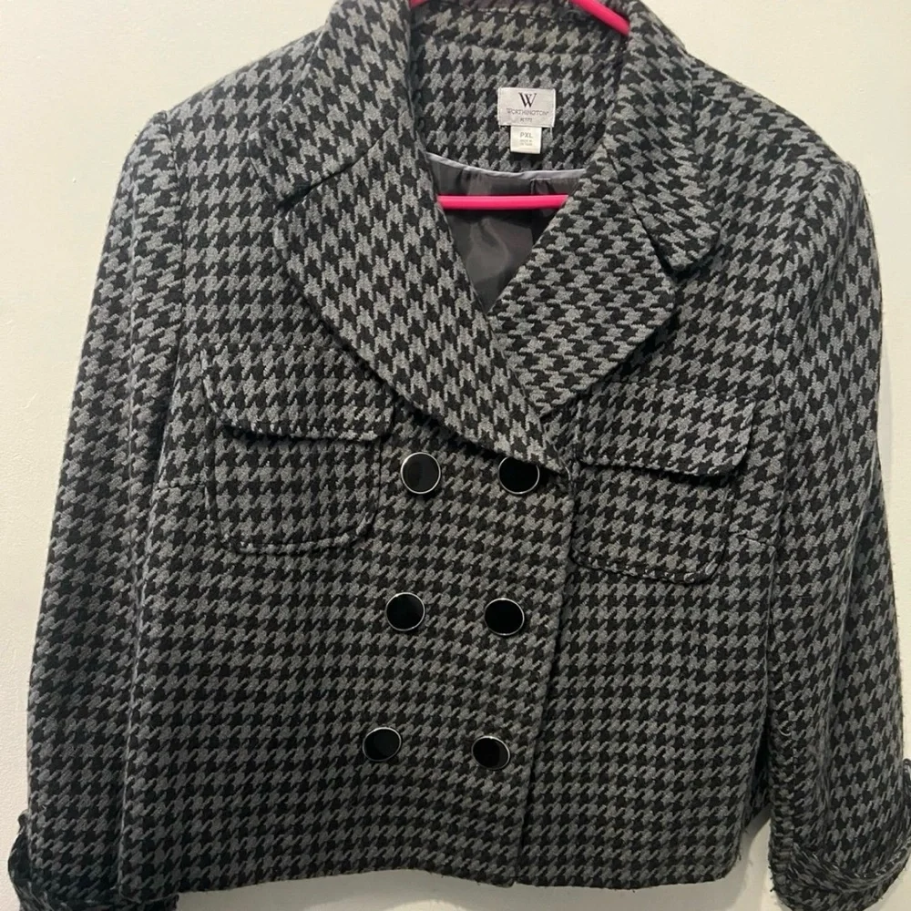 Worthington & Kasper Blazer Bundle – Houndstooth XL + Olive 12P - Picture 2 of 7